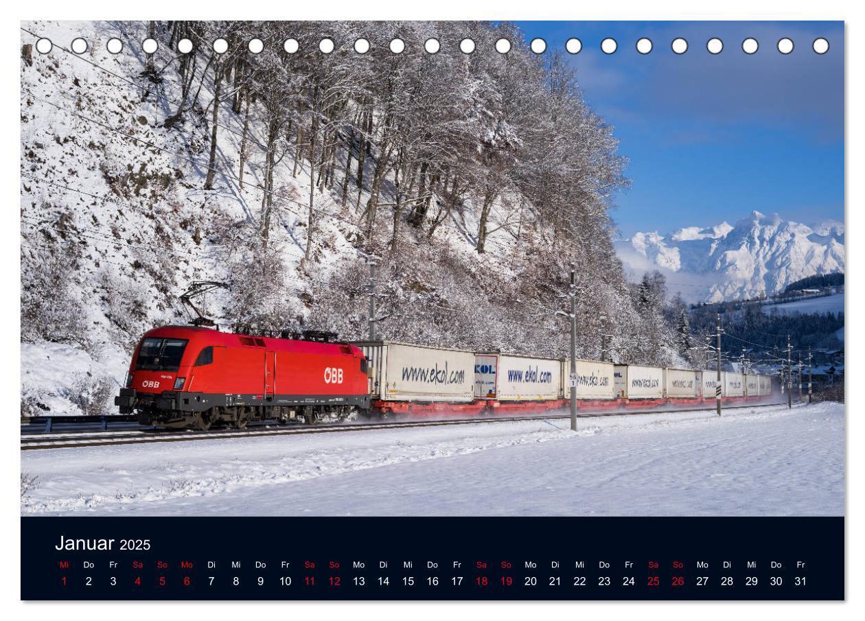 Bild: 9783435403592 | Die Bahn im Salzburgerland (Tischkalender 2025 DIN A5 quer),...