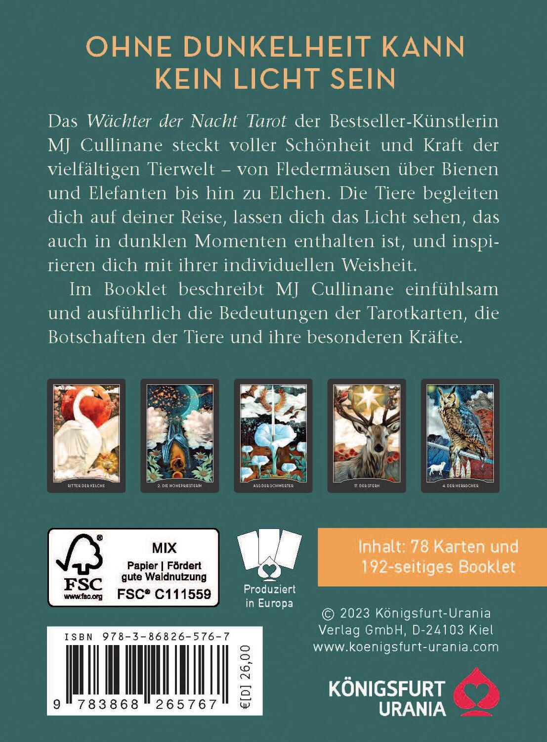 Rückseite: 9783868265767 | Wächter der Nacht Tarot | MJ Cullinane | Buch | 192 S. | Deutsch