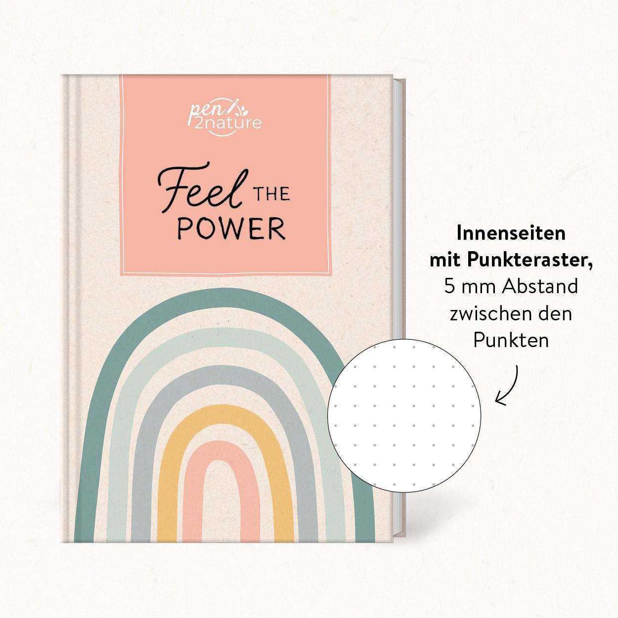 Bild: 9783987640391 | Feel The Power . Nachhaltiges Notizbuch in A5 mit Hardcover und...