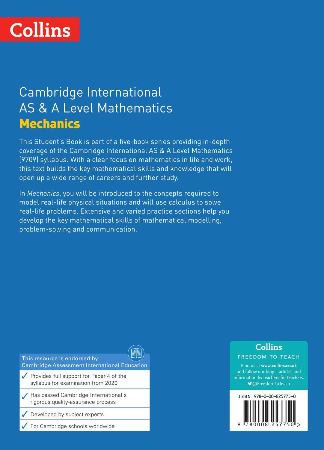 Rückseite: 9780008257750 | Cambridge International as and a Level Mathematics Mechanics...