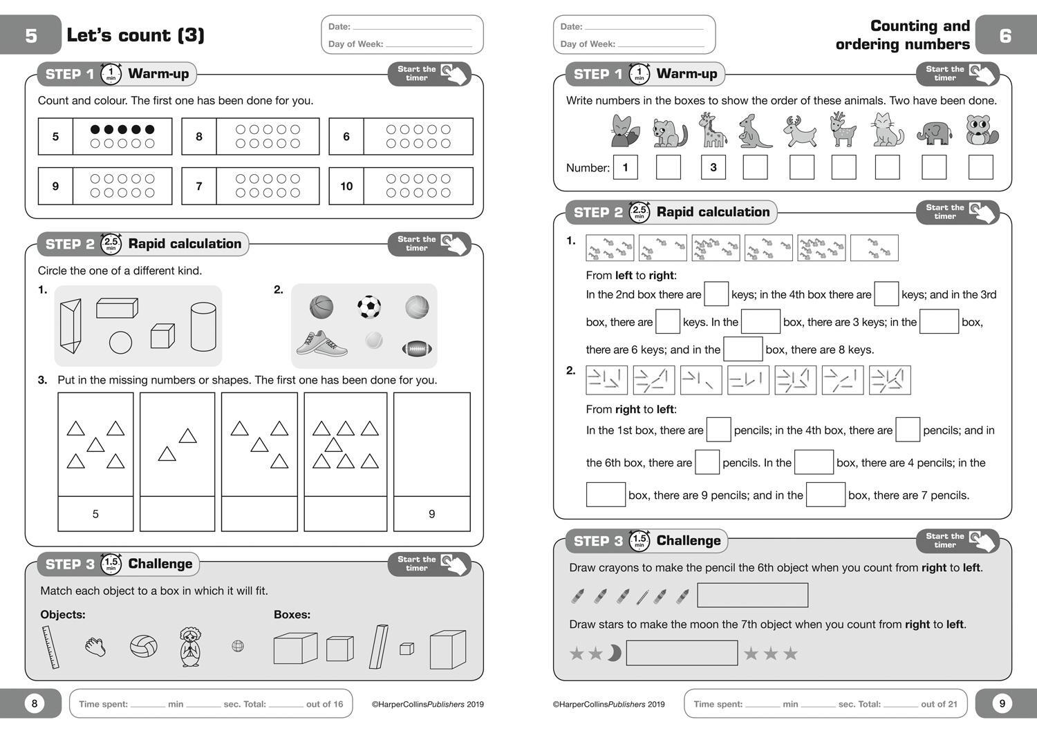 Bild: 9780008311087 | Maths in 5 Minutes a Day Age 5-6 | Ideal for Use at Home | Collins KS1