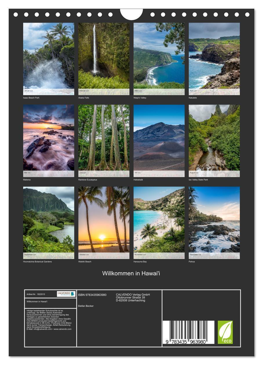 Bild: 9783435963980 | Willkommen in Hawai'i (Wandkalender 2025 DIN A4 hoch), CALVENDO...