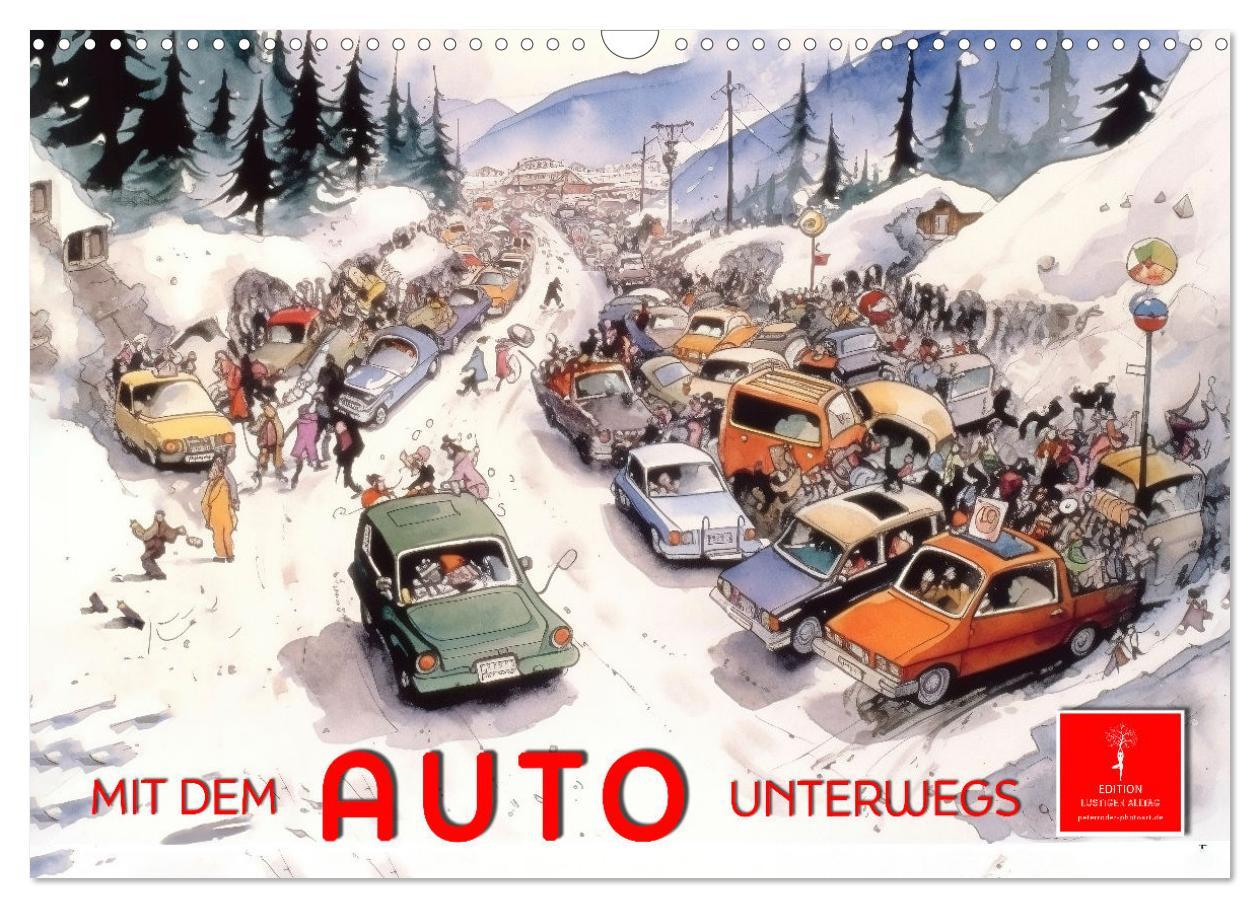 Cover: 9783383894374 | Mit dem Auto unterwegs (Wandkalender 2025 DIN A3 quer), CALVENDO...