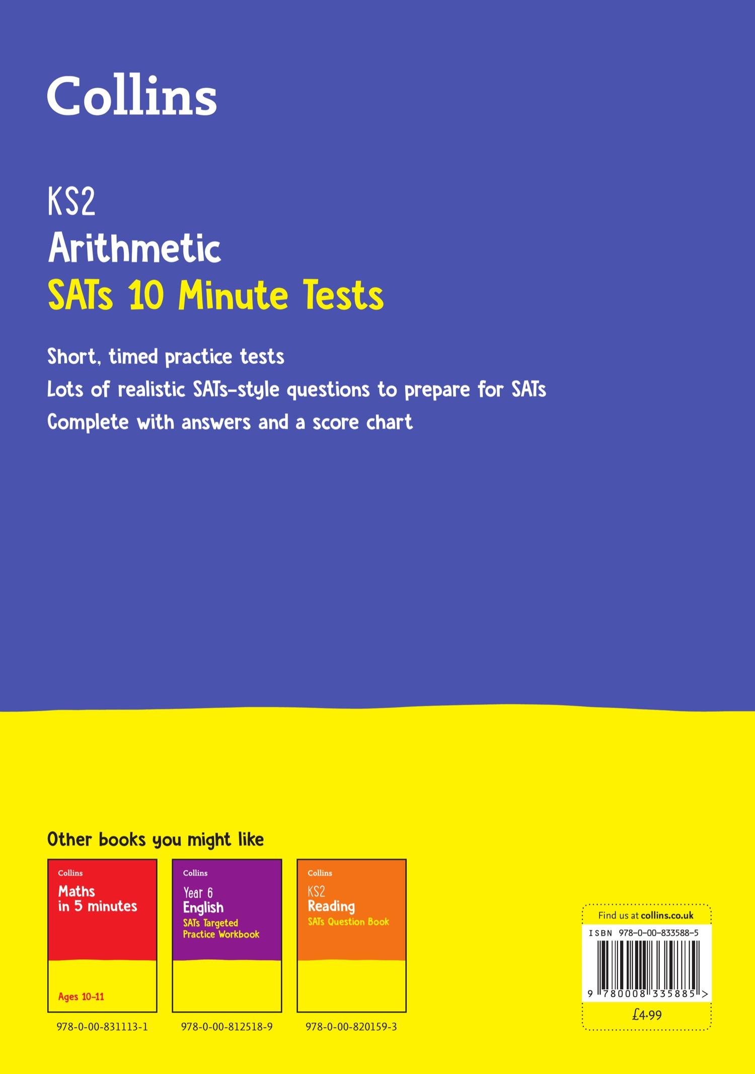 Rückseite: 9780008335885 | Letts Ks2 Sats Success - Ks2 Maths Arithmetic Sats 10-Minute Tests