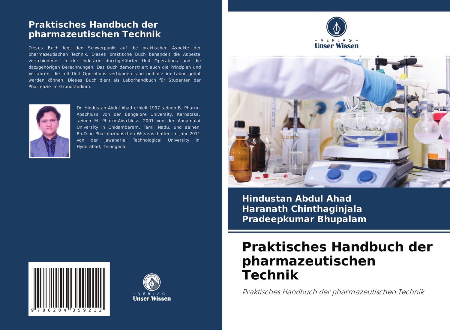 Cover: 9786204359212 | Praktisches Handbuch der pharmazeutischen Technik | Ahad (u. a.)