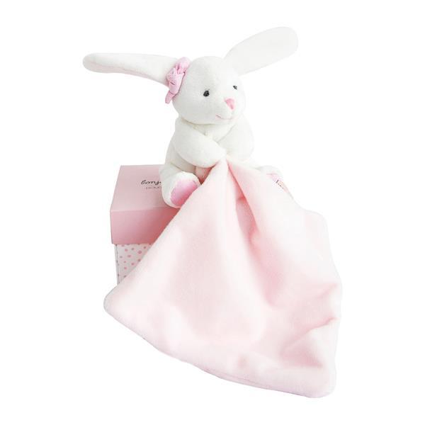 Cover: 3700335233377 | Hase mit Schmusetuch, rosa 10cm | J'aime mon doudou | 8903337 | DOUDOU