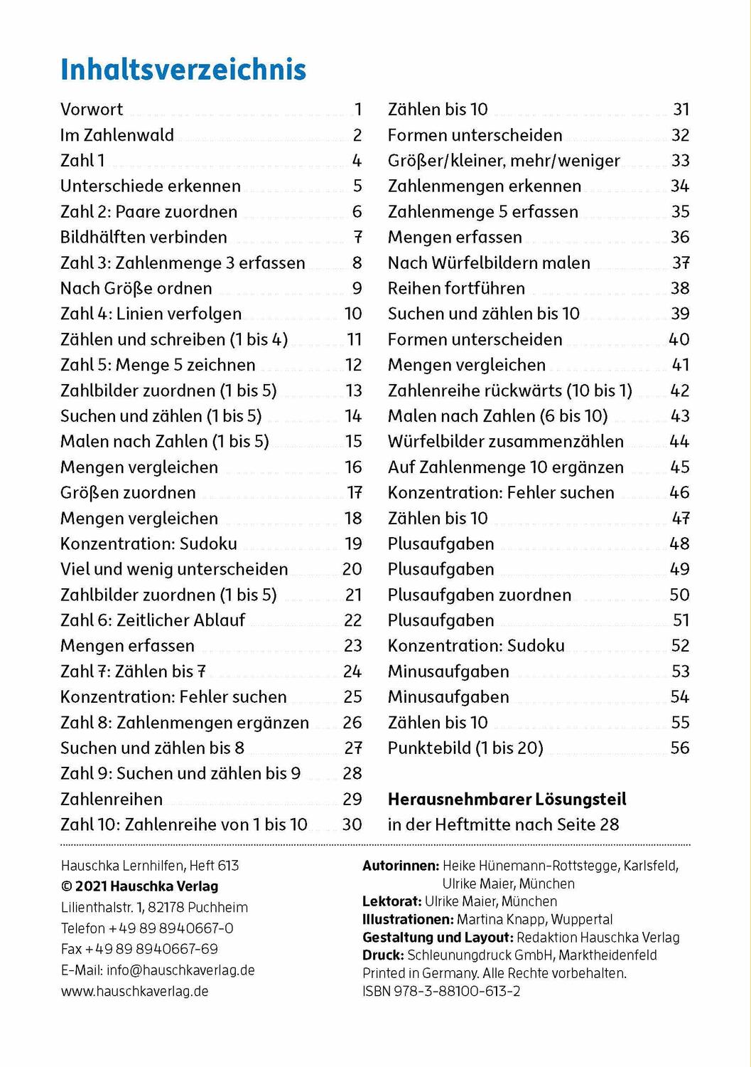 Bild: 9783881006132 | Vorschule: Zahlen entdecken | Ulrike Maier (u. a.) | Broschüre | 2009