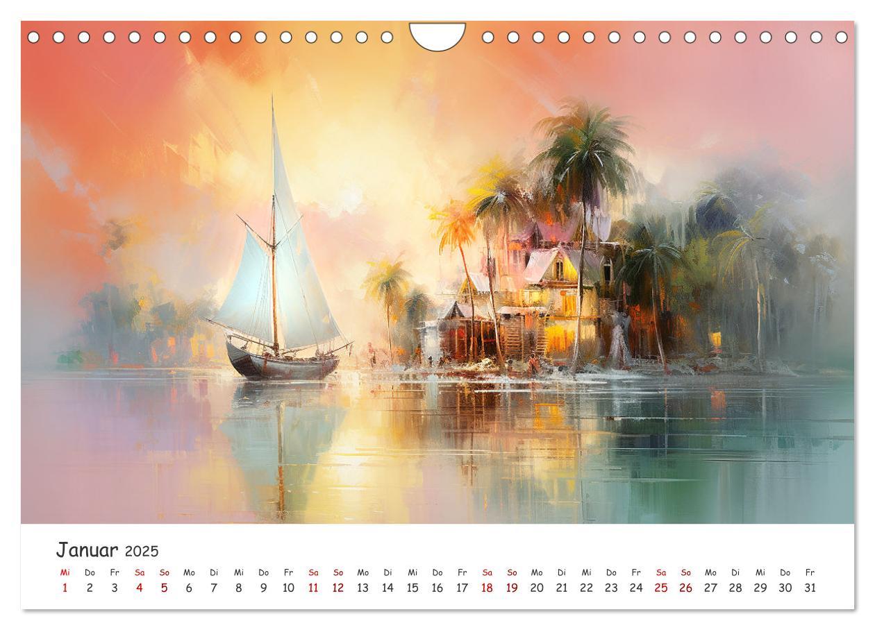 Bild: 9783457143452 | Karibisches Flair (Wandkalender 2025 DIN A4 quer), CALVENDO...