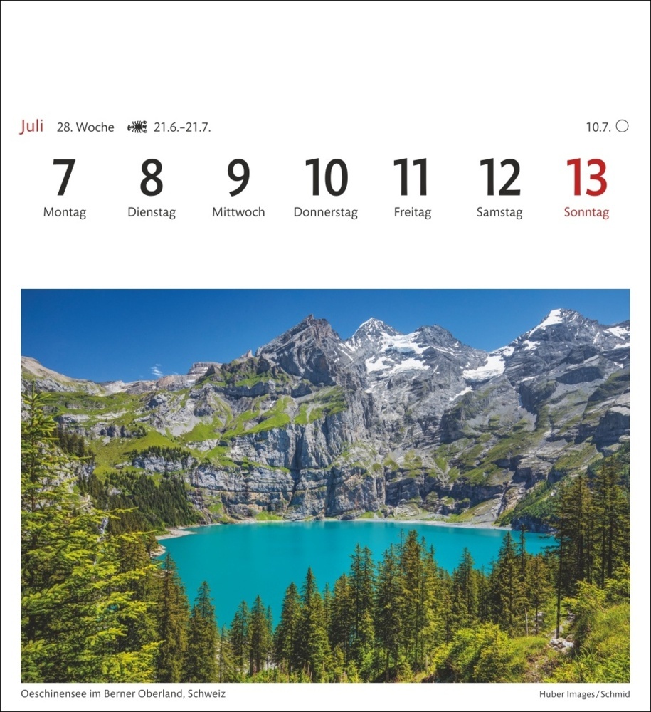 Bild: 9783840033339 | Alpen Sehnsuchtskalender 2025 - Wochenkalender mit 53 Postkarten