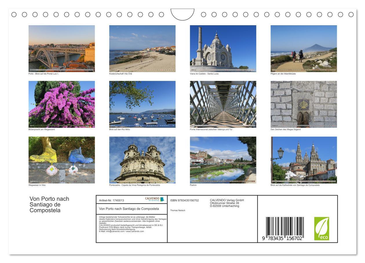 Bild: 9783435156702 | Von Porto nach Santiago de Compostela (Wandkalender 2025 DIN A4...