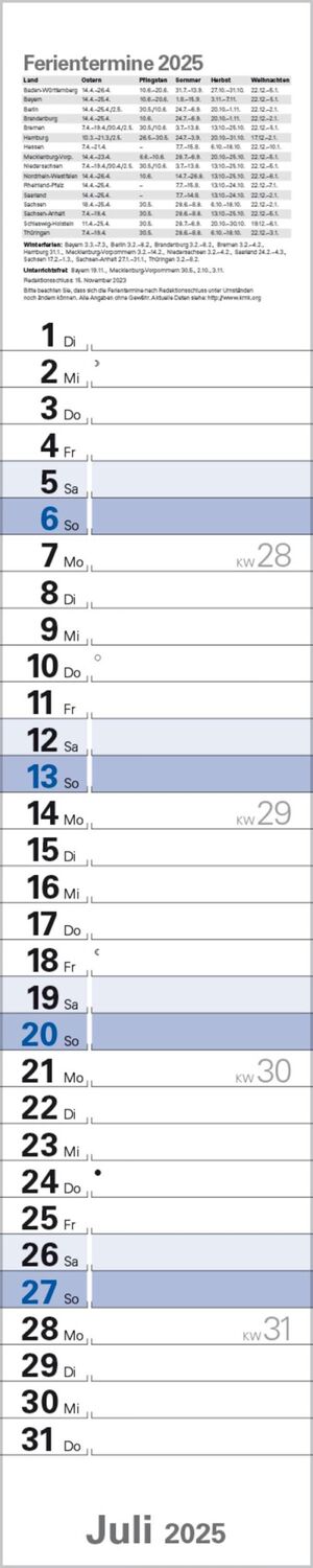 Bild: 9783731880608 | Planer Blau 2025 | Verlag Korsch | Kalender | Spiralbindung | 13 S.