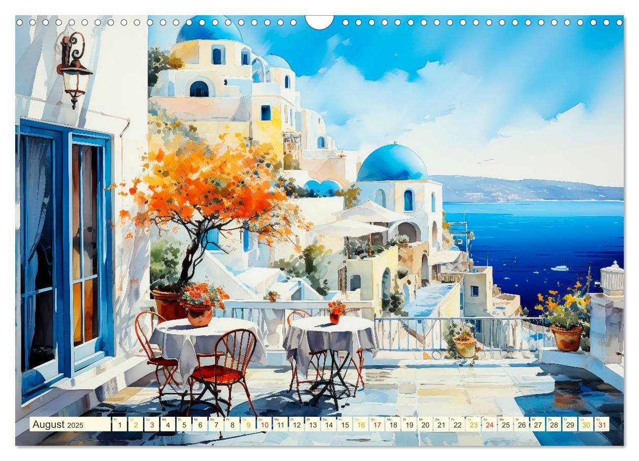 Bild: 9783383864322 | Santorini Inselträume (Wandkalender 2025 DIN A3 quer), CALVENDO...