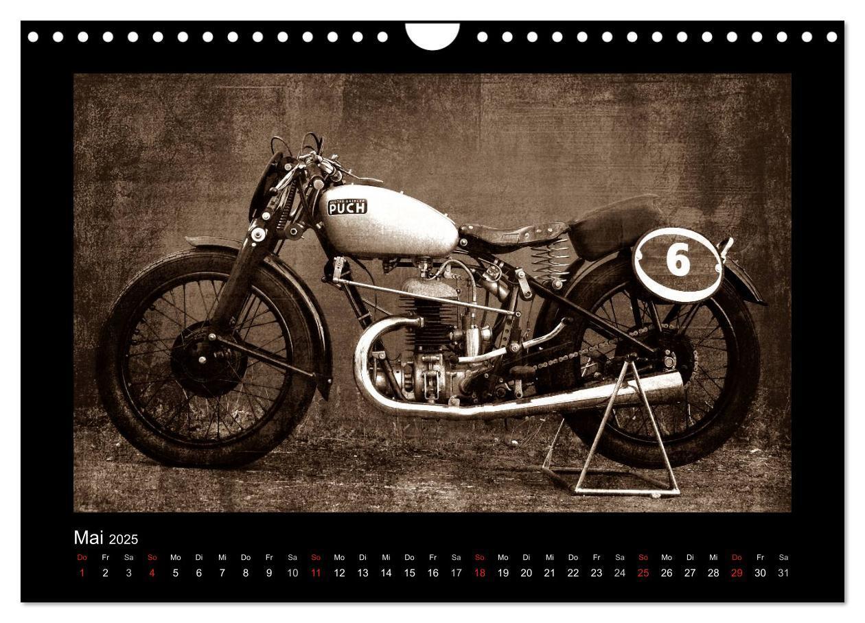 Bild: 9783435839438 | Motorrad Oldtimer (Wandkalender 2025 DIN A4 quer), CALVENDO...