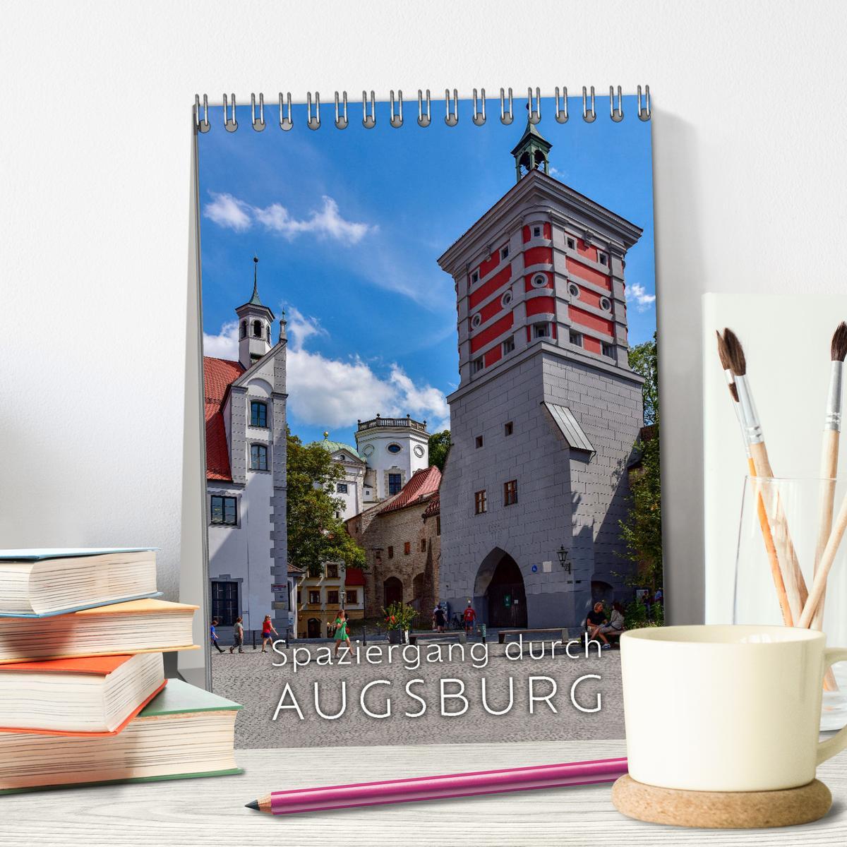 Bild: 9783457004456 | Spaziergang durch Augsburg (Tischkalender 2025 DIN A5 hoch),...