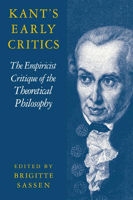 Cover: 9780521037648 | Kant's Early Critics | Brigitte Sassen (u. a.) | Taschenbuch | 2007