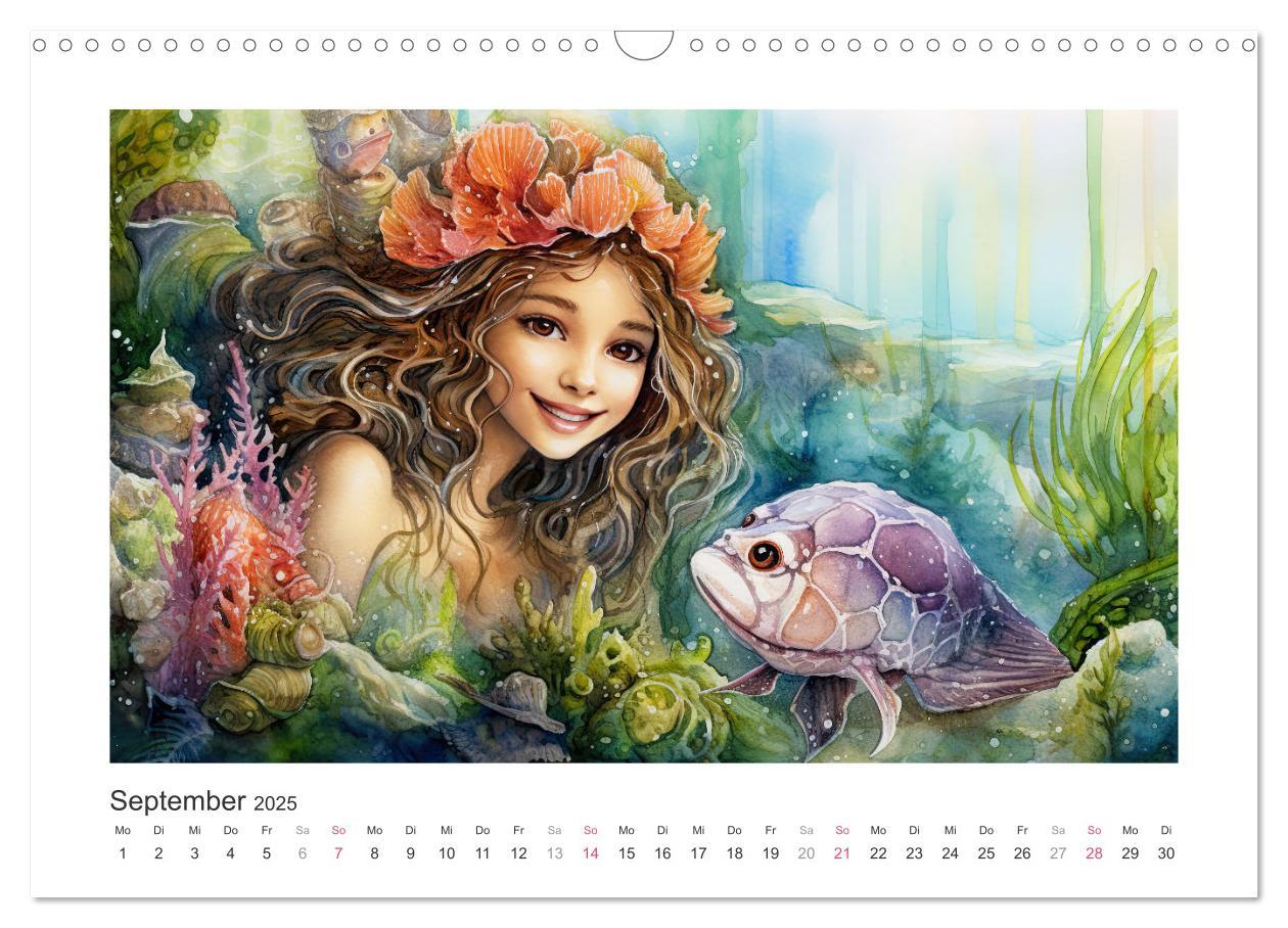 Bild: 9783383891700 | Liebliche Meerjungfrauen (Wandkalender 2025 DIN A3 quer), CALVENDO...