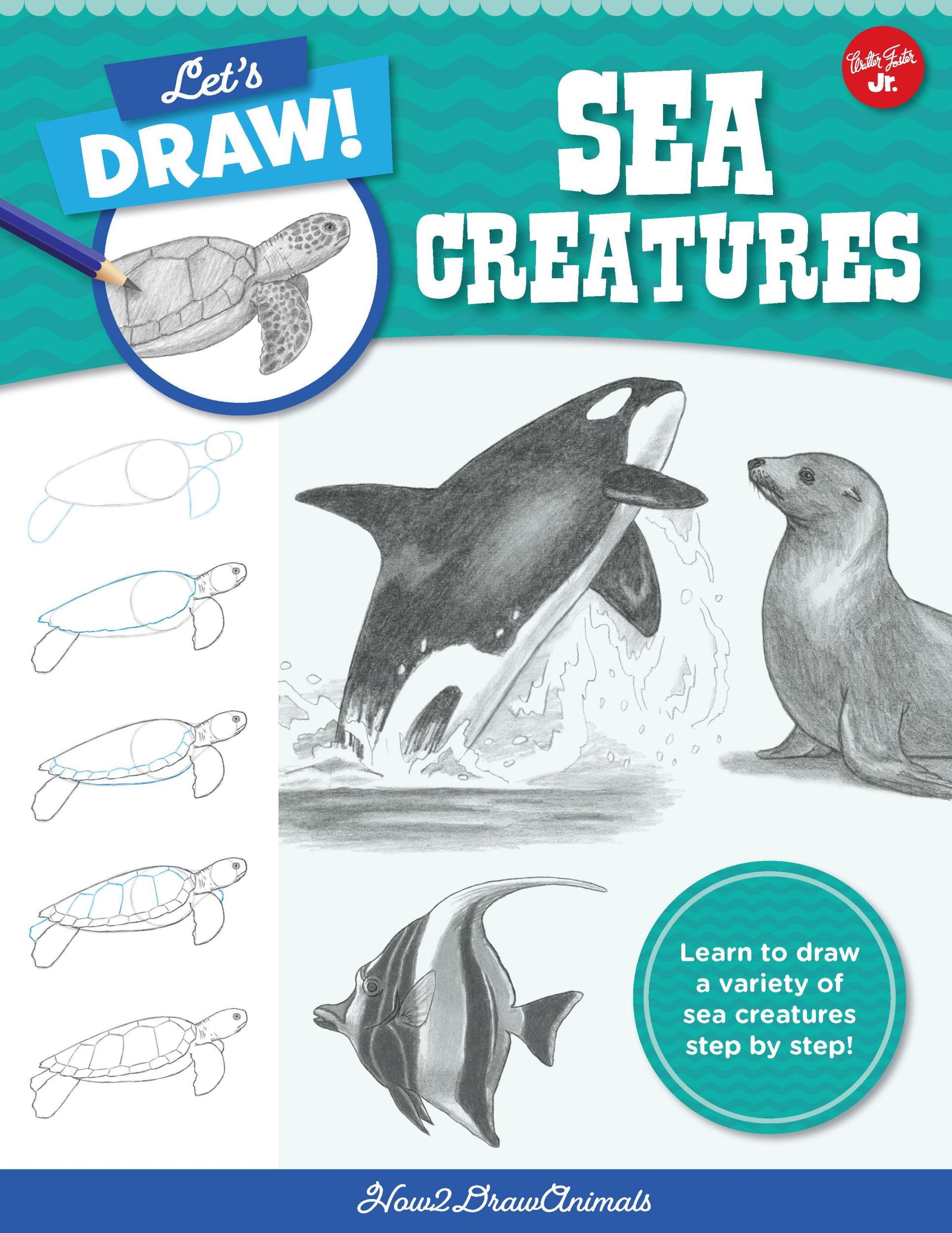 Cover: 9780760380802 | Let's Draw Sea Creatures | How2drawanimals | Taschenbuch | Englisch