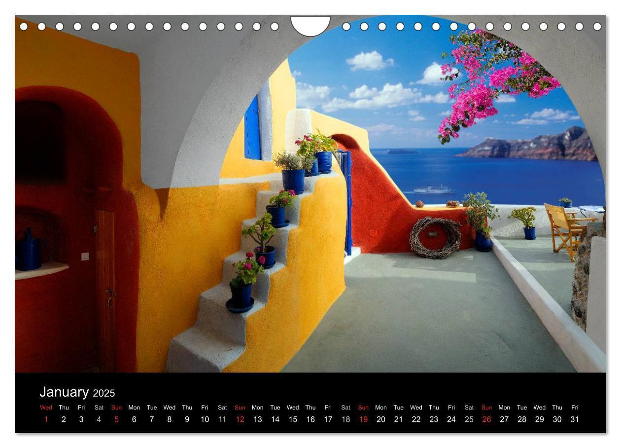 Bild: 9781325993161 | Santorini - Island in the Agean Sea (Wall Calendar 2025 DIN A4...