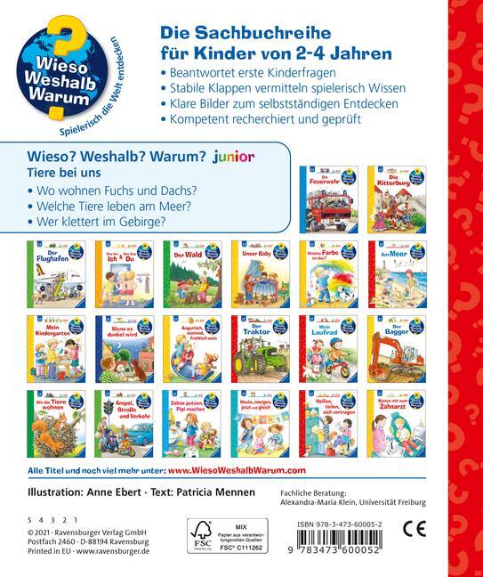 Bild: 9783473600052 | Wieso? Weshalb? Warum? junior, Band 33: Tiere bei uns | Mennen | Buch