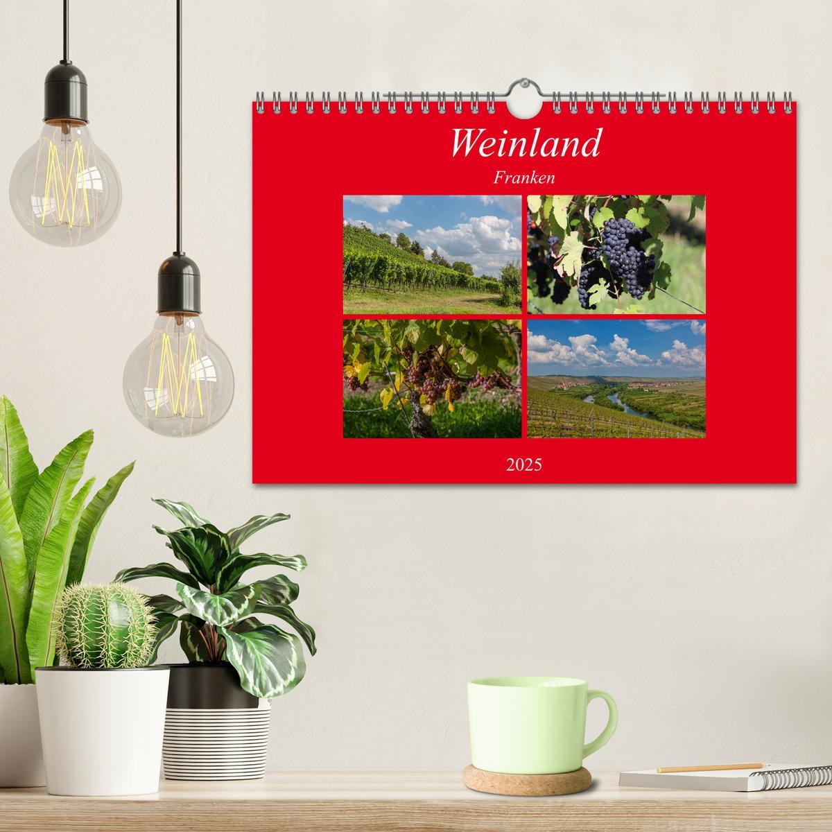 Bild: 9783435610884 | Weinland Franken (Wandkalender 2025 DIN A4 quer), CALVENDO...