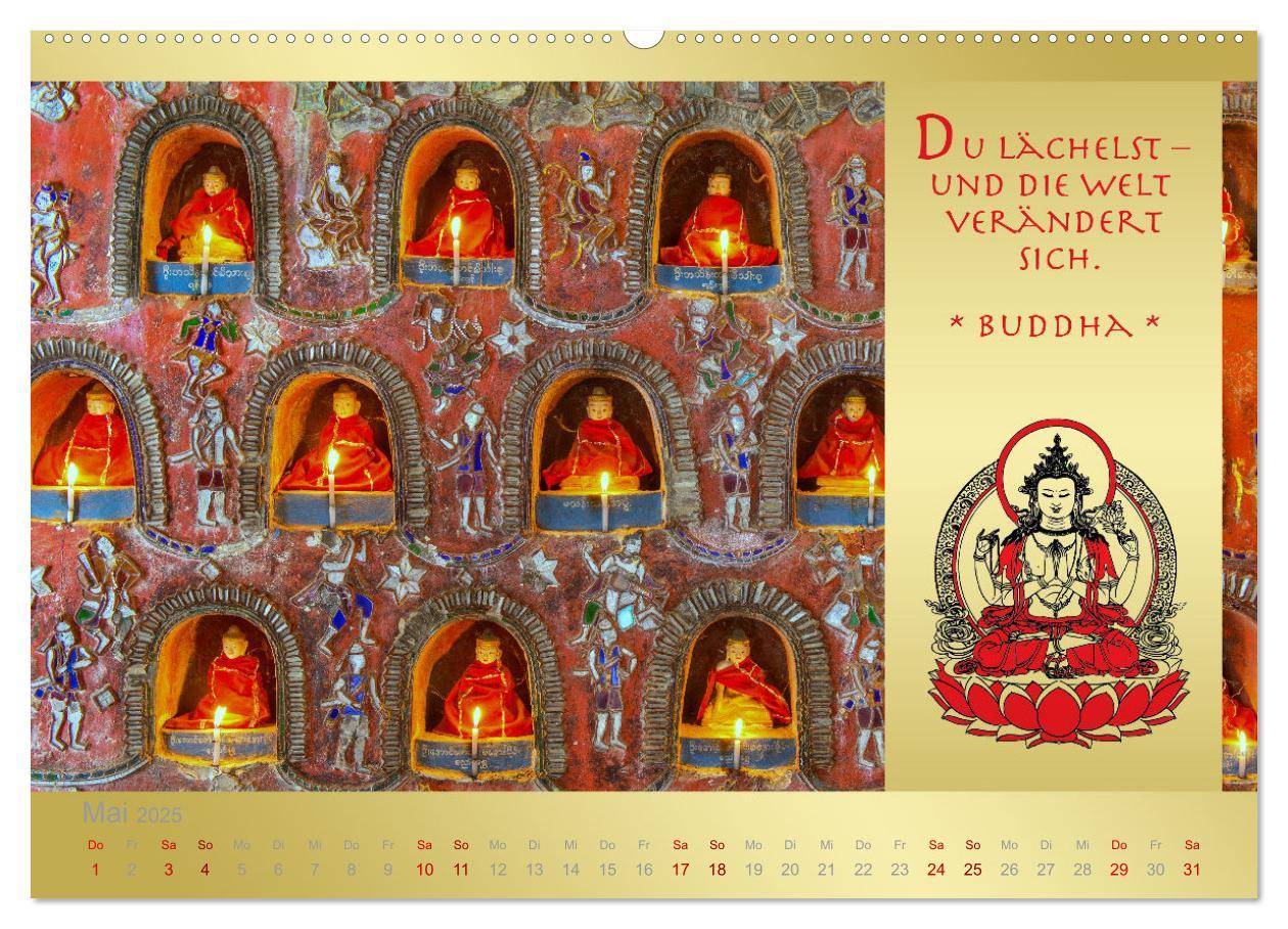 Bild: 9783435085590 | BUDDHA IM GLÜCK - Buddhistische Weisheiten (Wandkalender 2025 DIN...