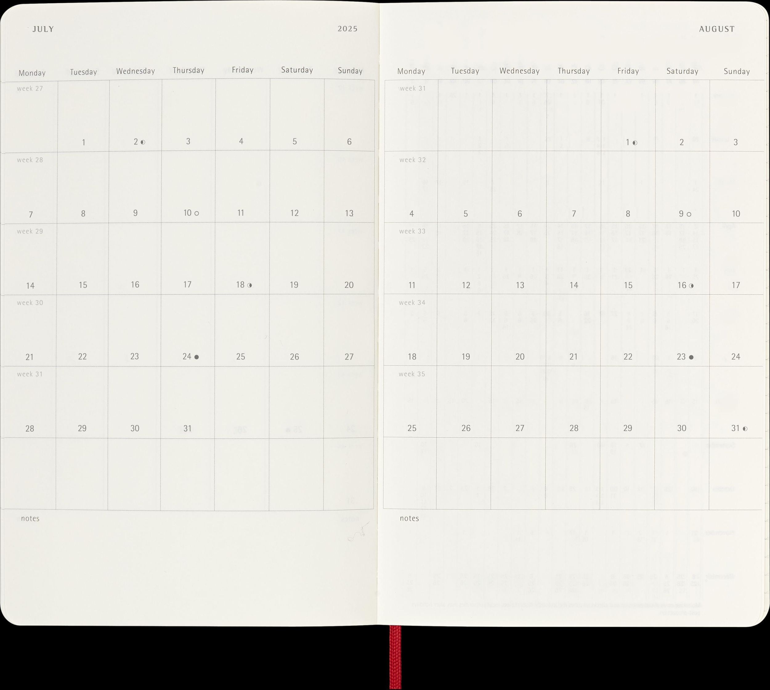 Bild: 8056999270605 | Moleskine 18 Monate Wochen Notizkalender 2024/2025, Large/A5, 1 Wo...