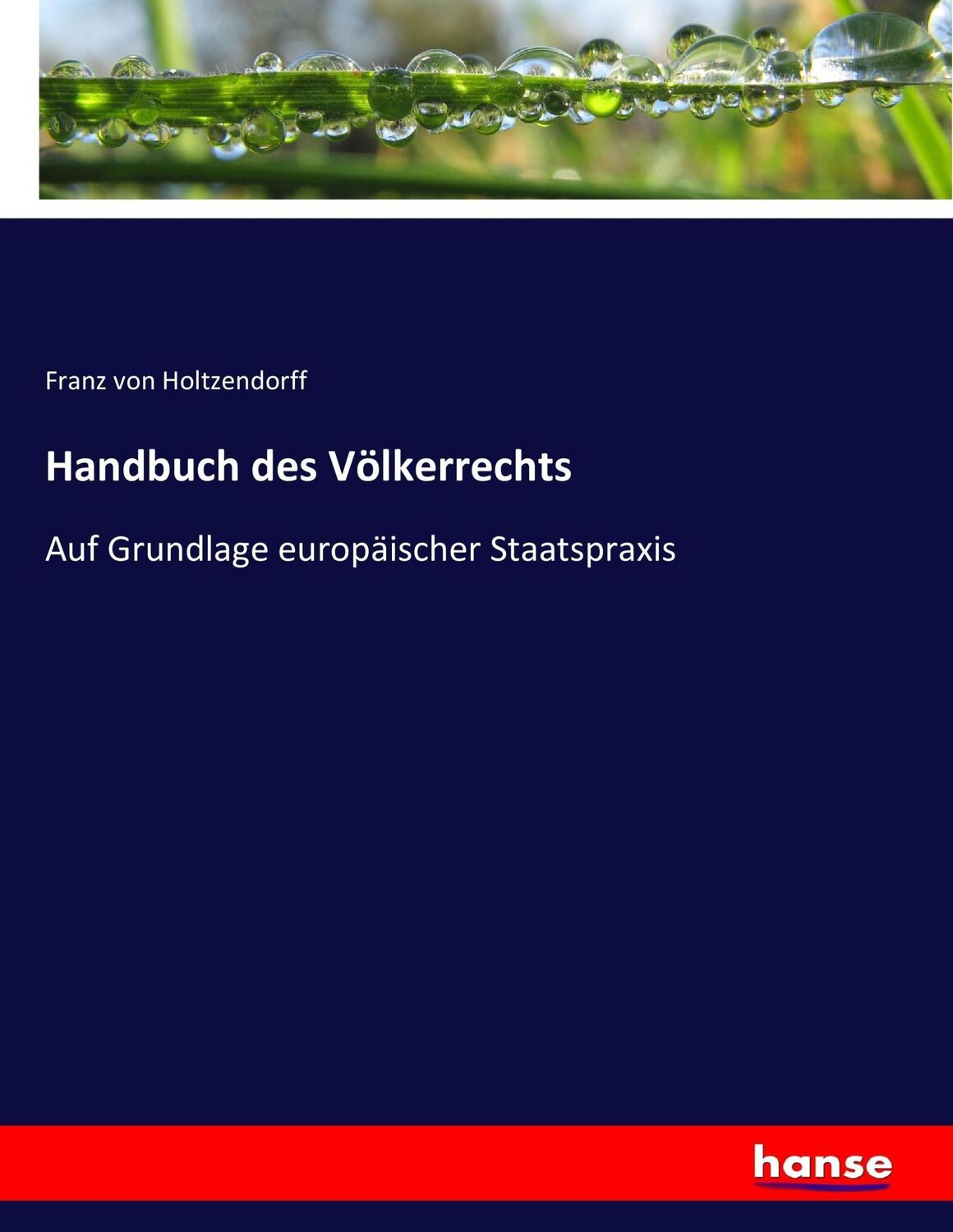 Cover: 9783744633024 | Handbuch des Völkerrechts | Auf Grundlage europäischer Staatspraxis