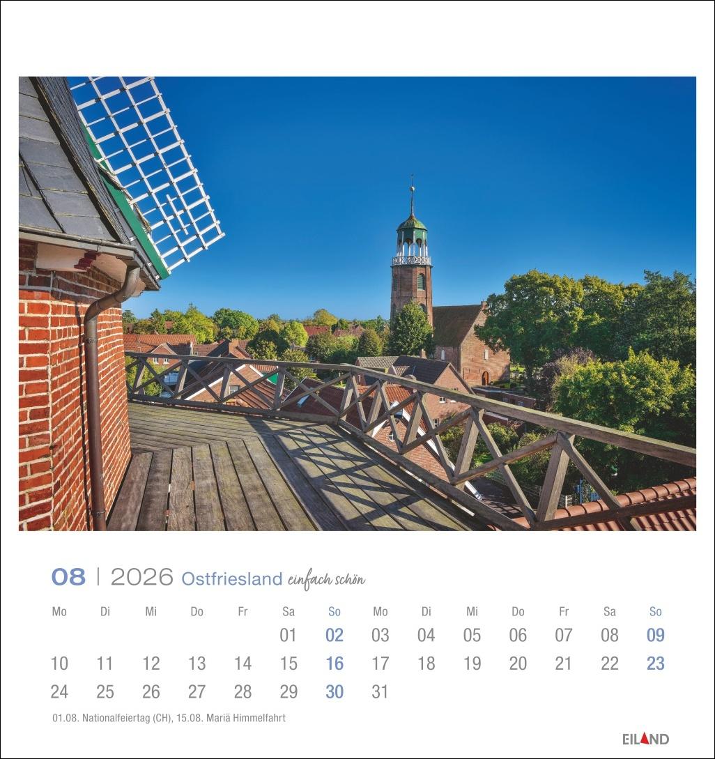 Bild: 9783964024091 | Ostfriesland Postkartenkalender 2026 - einfach schön | Eiland | 13 S.