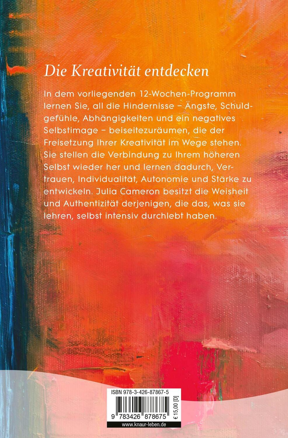 Rückseite: 9783426878675 | Der Weg des Künstlers | Julia Cameron | Taschenbuch | 352 S. | Deutsch