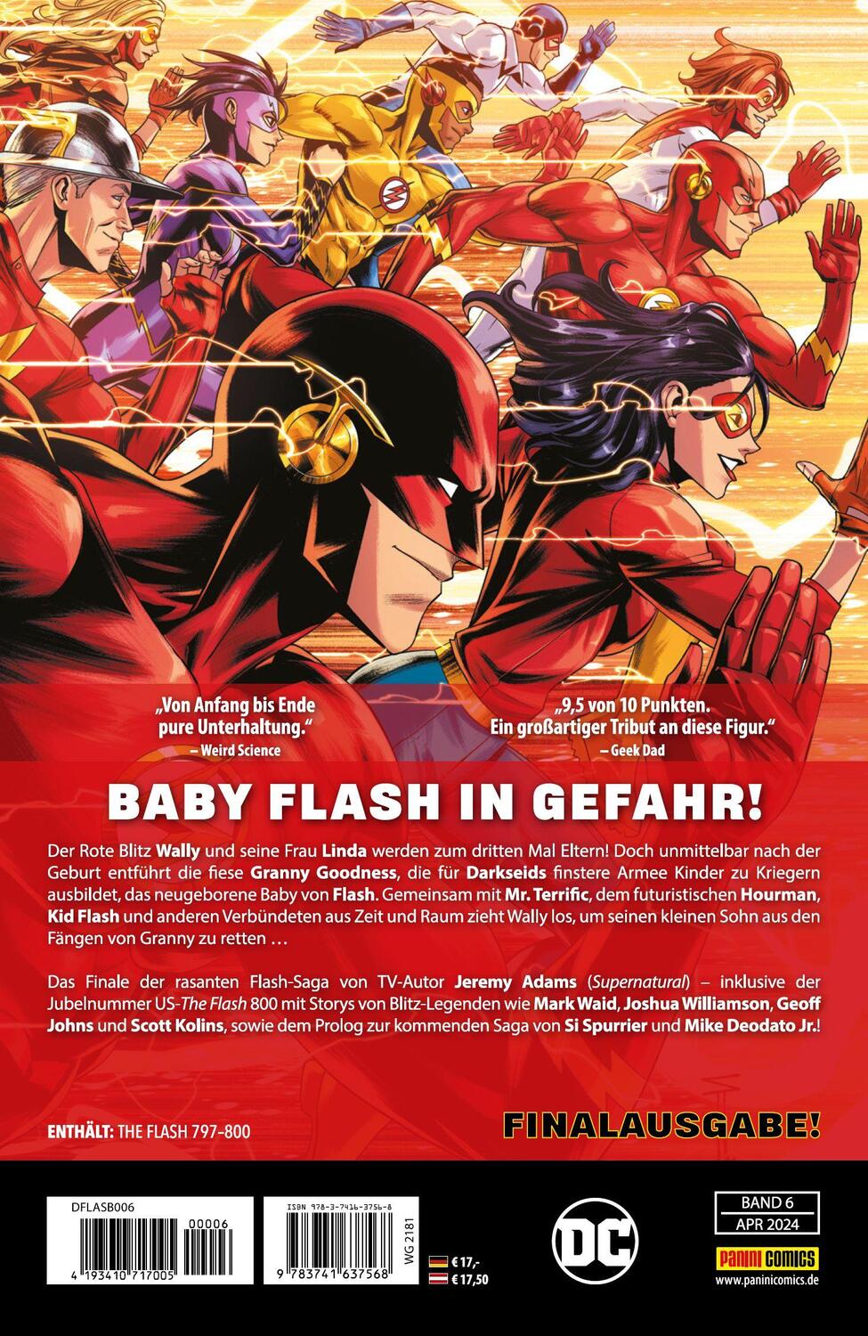 Rückseite: 9783741637568 | Flash | Bd. 6 (3. Serie): Gegen die Ewigkeit | Jeremy Adams (u. a.)