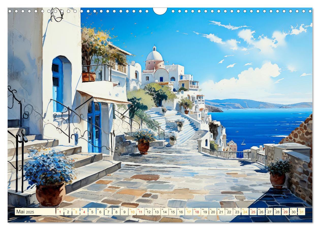 Bild: 9783383864322 | Santorini Inselträume (Wandkalender 2025 DIN A3 quer), CALVENDO...