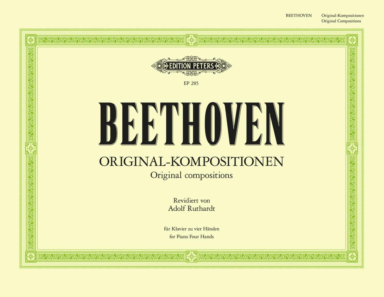 Cover: 9790014003678 | Original Compositions for Piano Duet | Ludwig van Beethoven | Buch