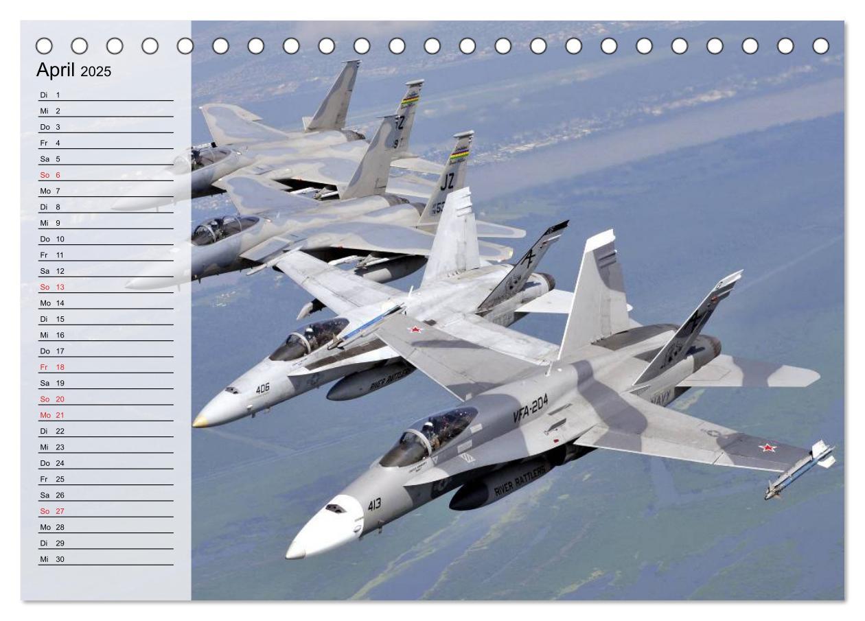 Bild: 9783435528943 | Kriegstechnik. Kampfjet-Impressionen (Tischkalender 2025 DIN A5...