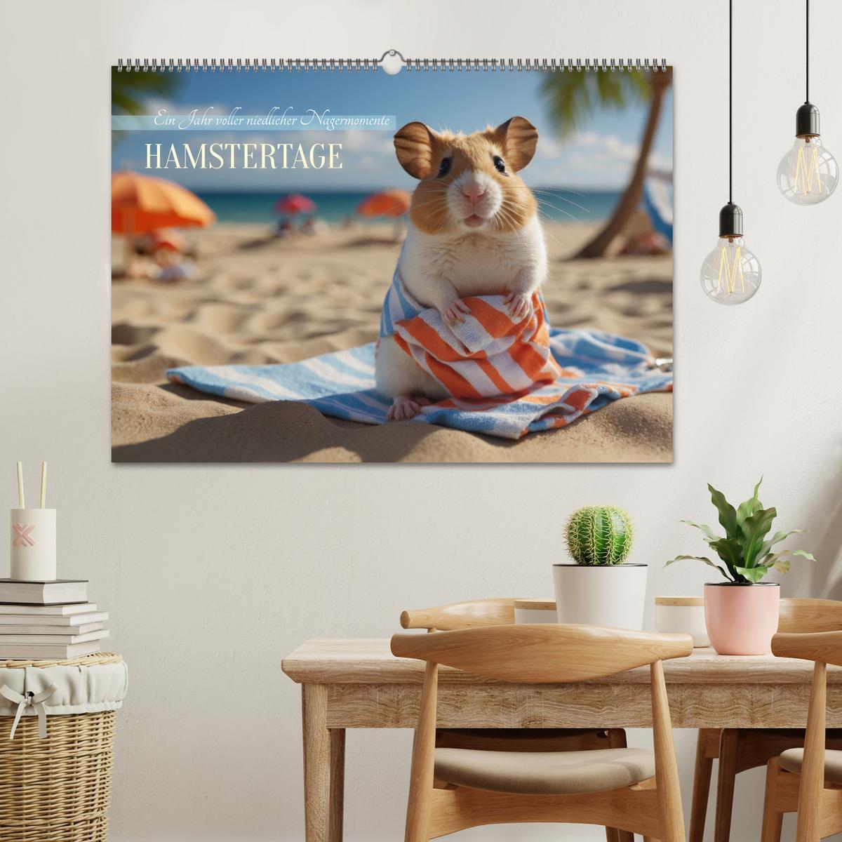 Bild: 9783383839689 | Hamstertage (Wandkalender 2025 DIN A2 quer), CALVENDO Monatskalender