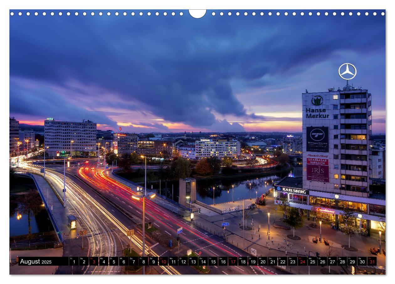 Bild: 9783435320912 | City Lights Saarbrücken (Wandkalender 2025 DIN A3 quer), CALVENDO...