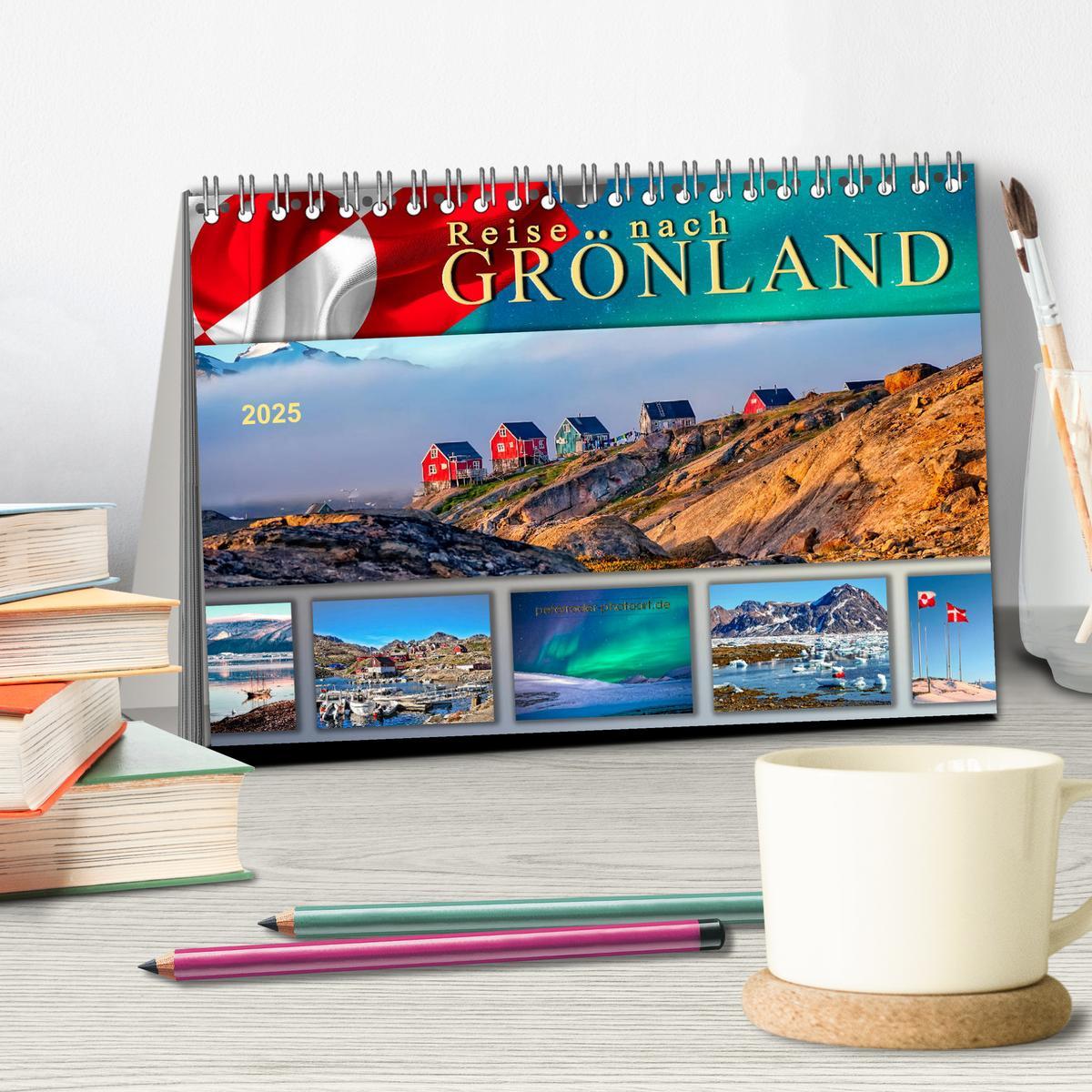 Bild: 9783435449279 | Reise nach Grönland (Tischkalender 2025 DIN A5 quer), CALVENDO...