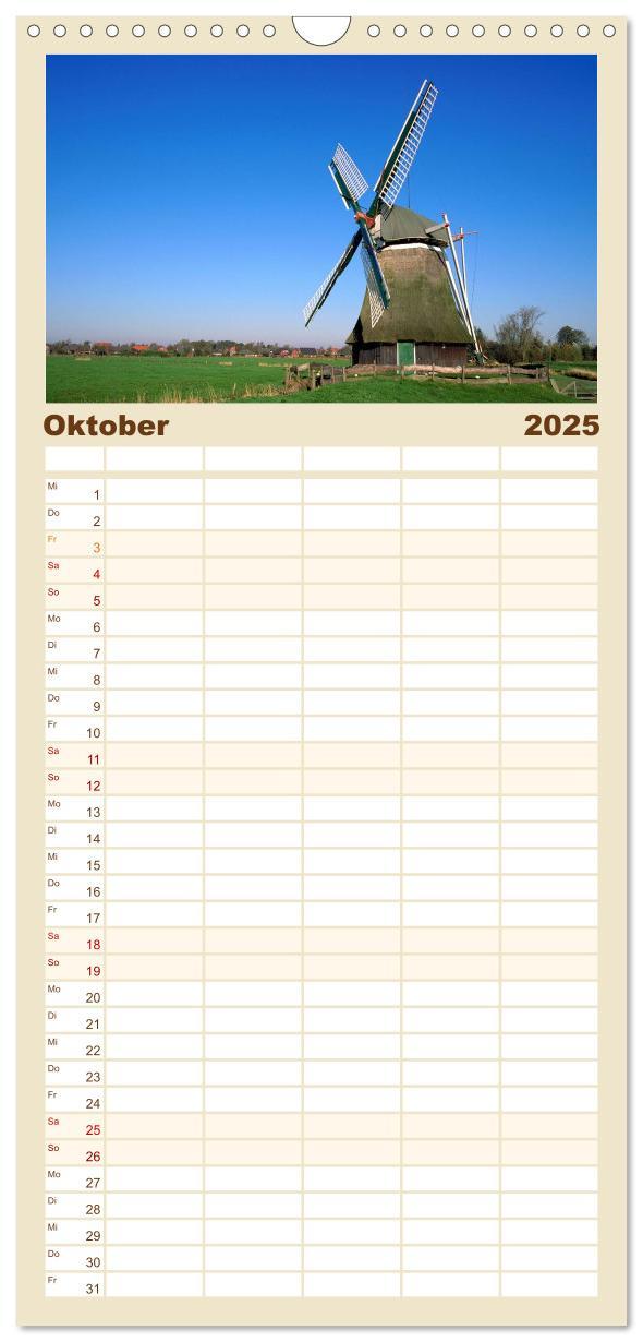 Bild: 9783457123058 | Familienplaner 2025 - Ostfriesland mit 5 Spalten (Wandkalender, 21...