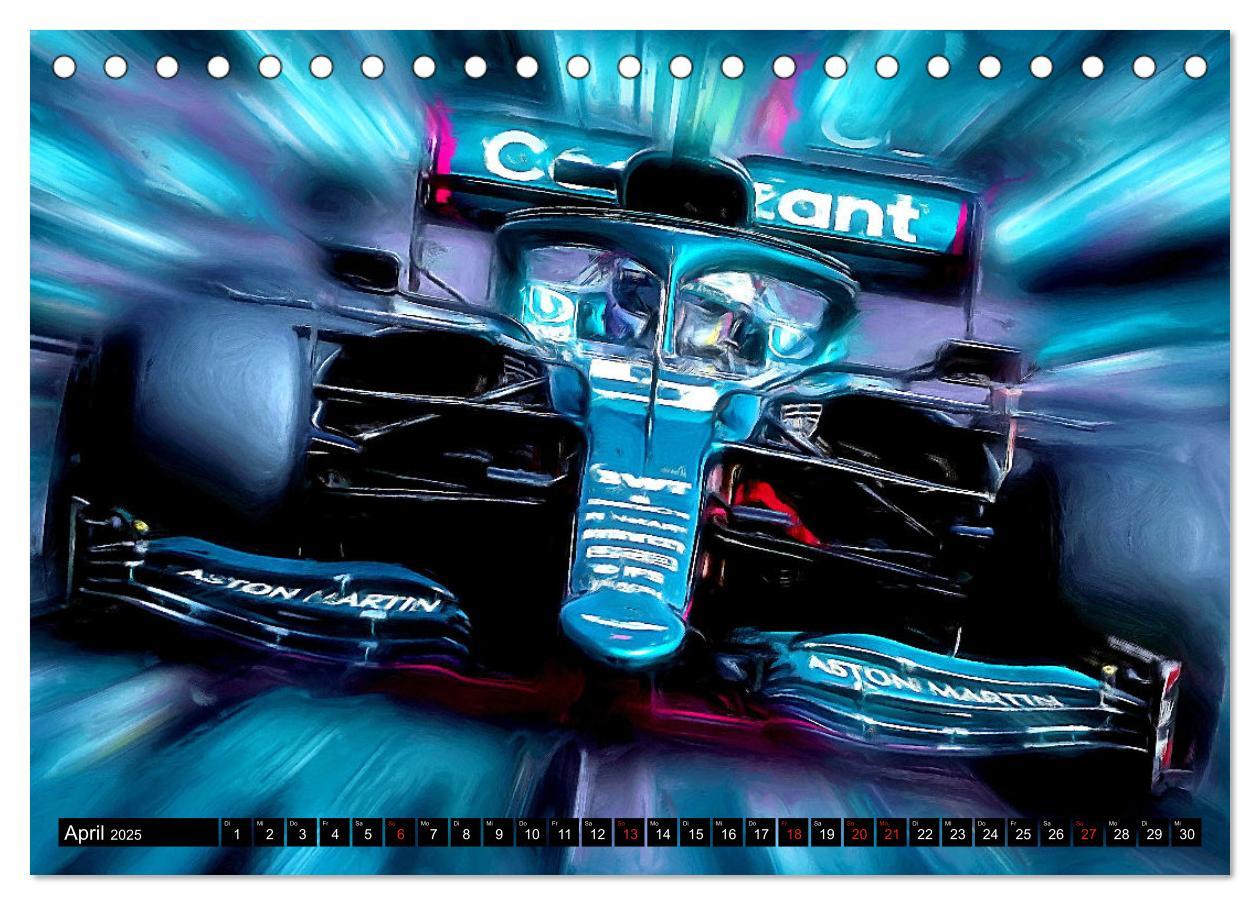 Bild: 9783435242733 | Deutsche in der Formel 1 (Tischkalender 2025 DIN A5 quer), CALVENDO...