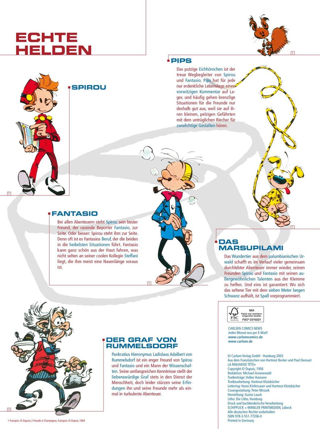 Bild: 9783551772060 | Spirou und Fantasio 06. Der doppelte Fantasio | Andre Franquin | Buch