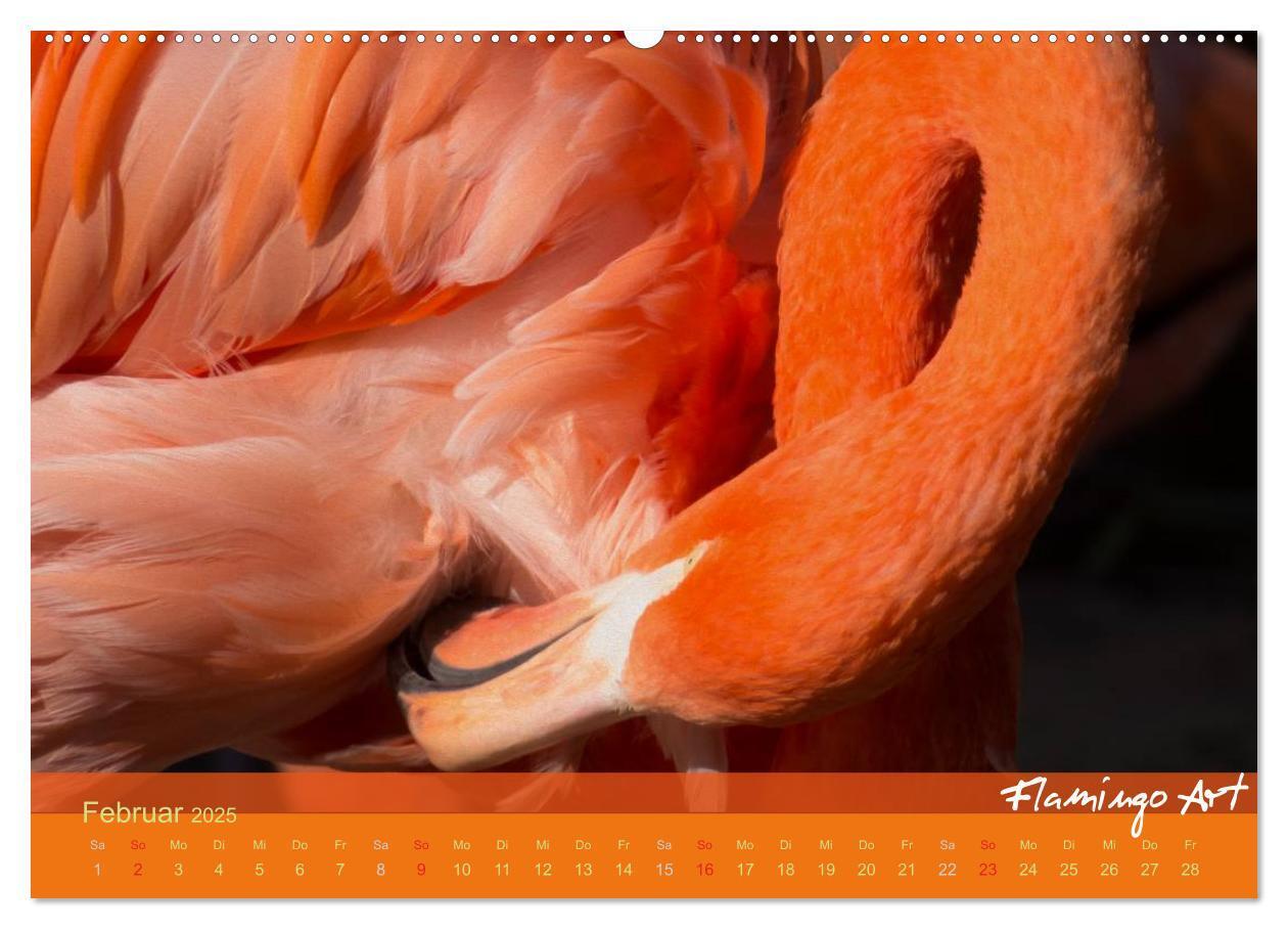 Bild: 9783435818822 | Flamingo Art 2025 (Wandkalender 2025 DIN A2 quer), CALVENDO...