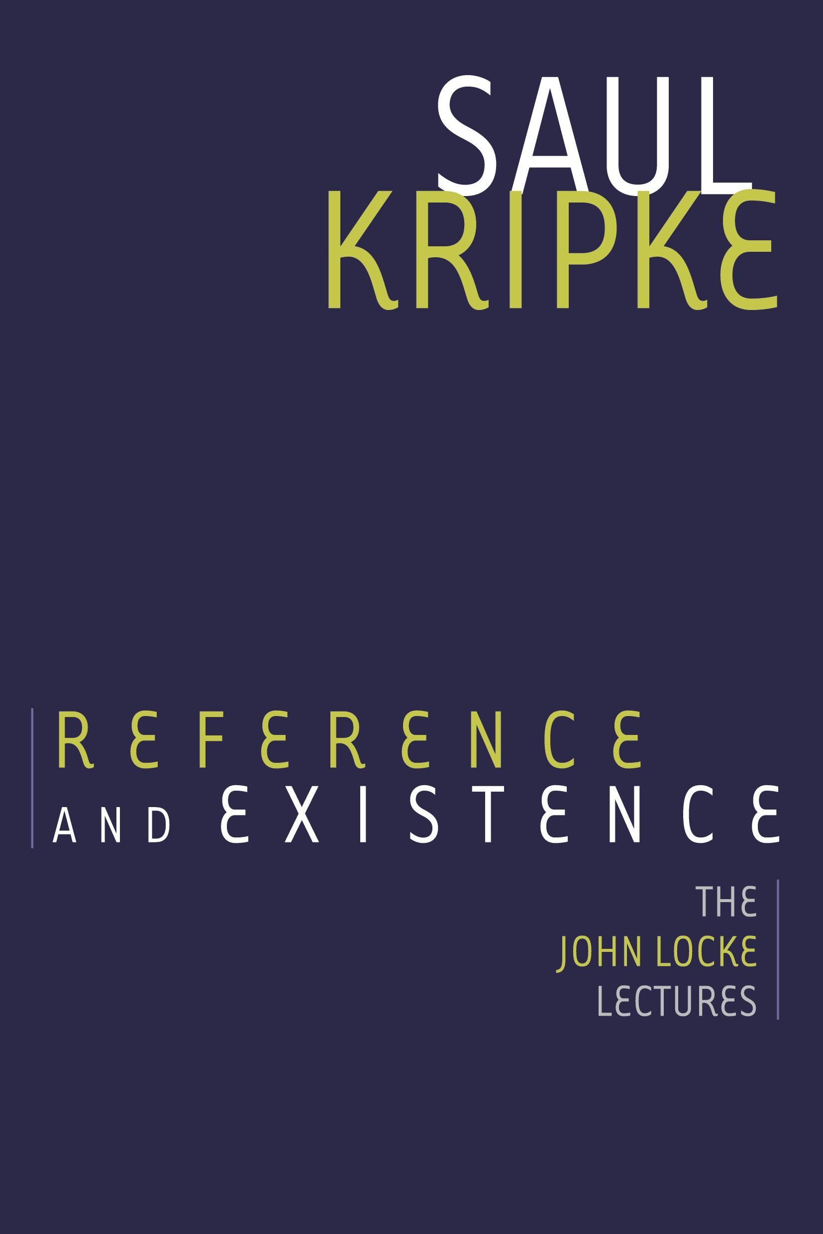 Cover: 9780190660611 | Reference and Existence | The John Locke Lectures | Saul A Kripke