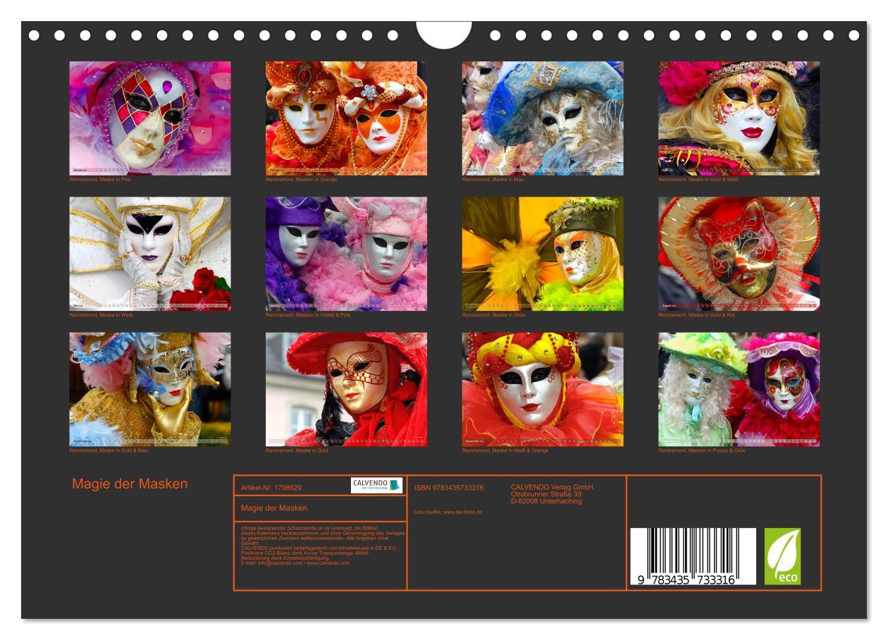 Bild: 9783435733316 | Magie der Masken (Wandkalender 2025 DIN A4 quer), CALVENDO...