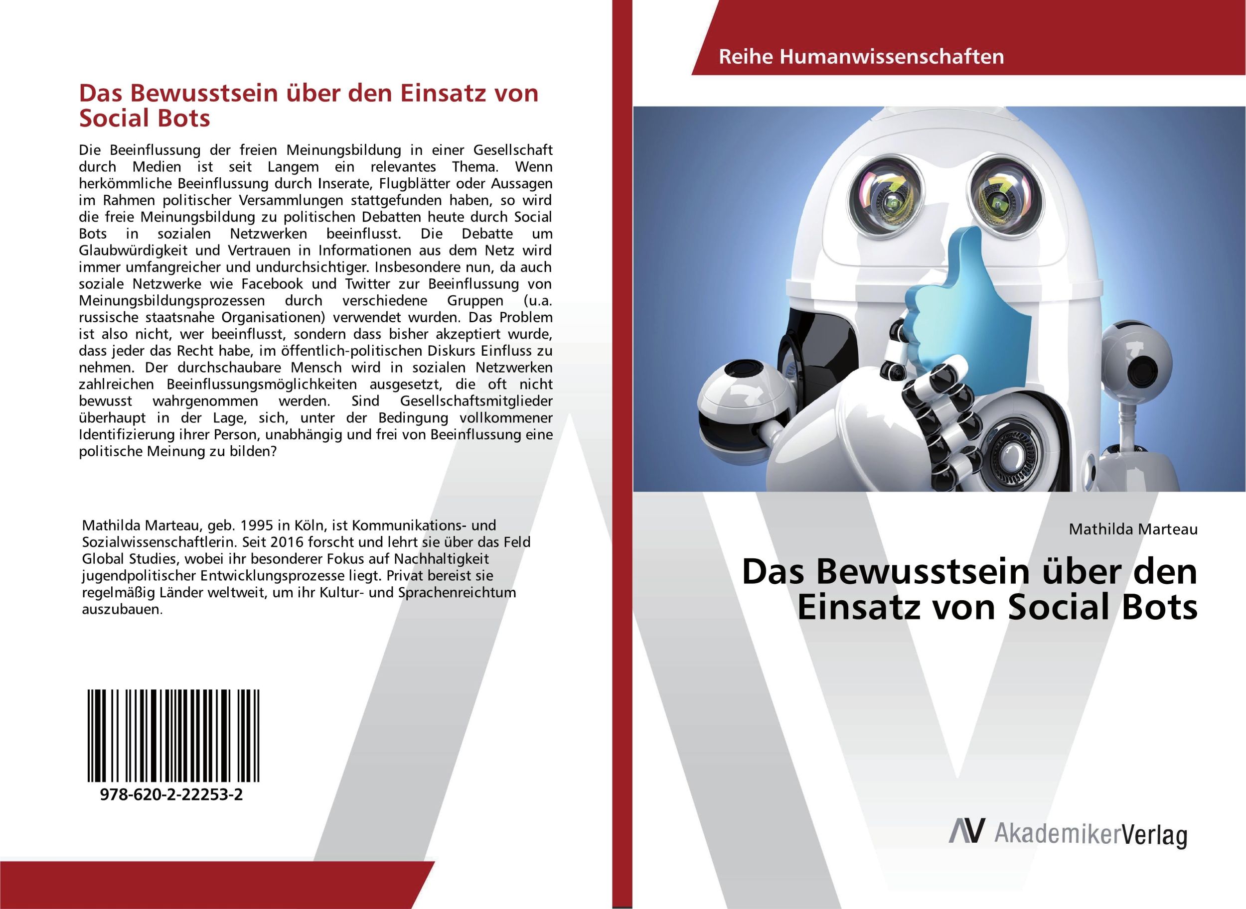 Cover: 9786202222532 | Das Bewusstsein über den Einsatz von Social Bots | Mathilda Marteau