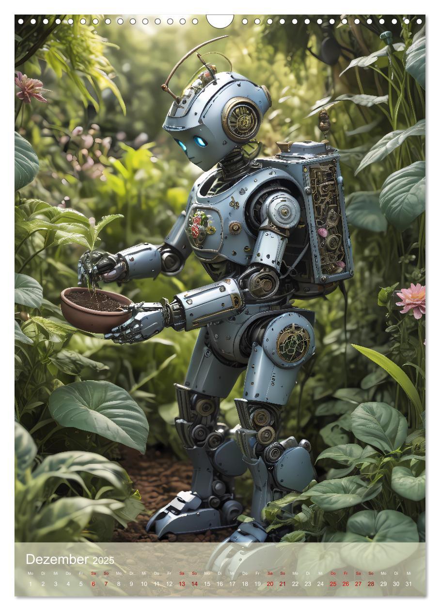 Bild: 9783457150597 | Roboter im Garten - Kleine Helfer (Wandkalender 2025 DIN A3 hoch),...