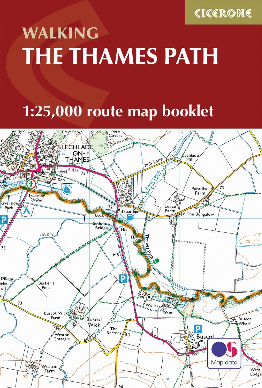 Cover: 9781786311498 | The Thames Path Map Booklet | 1:25,000 OS Route Map Booklet | Hatts