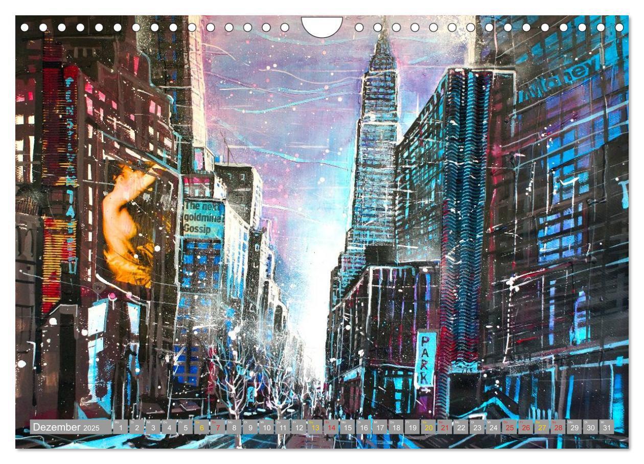 Bild: 9783435660636 | New York Watercolor Citylights (Wandkalender 2025 DIN A4 quer),...