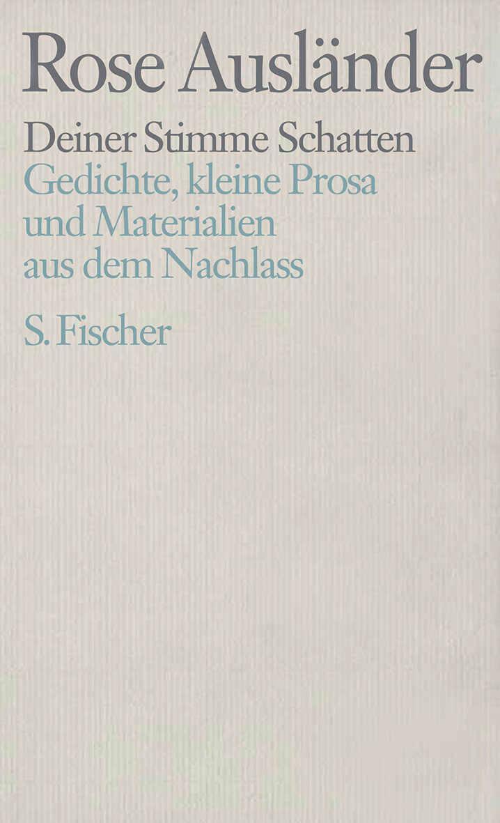 Cover: 9783100015280 | Deiner Stimme Schatten | Rose Ausländer | Buch | 128 S. | Deutsch