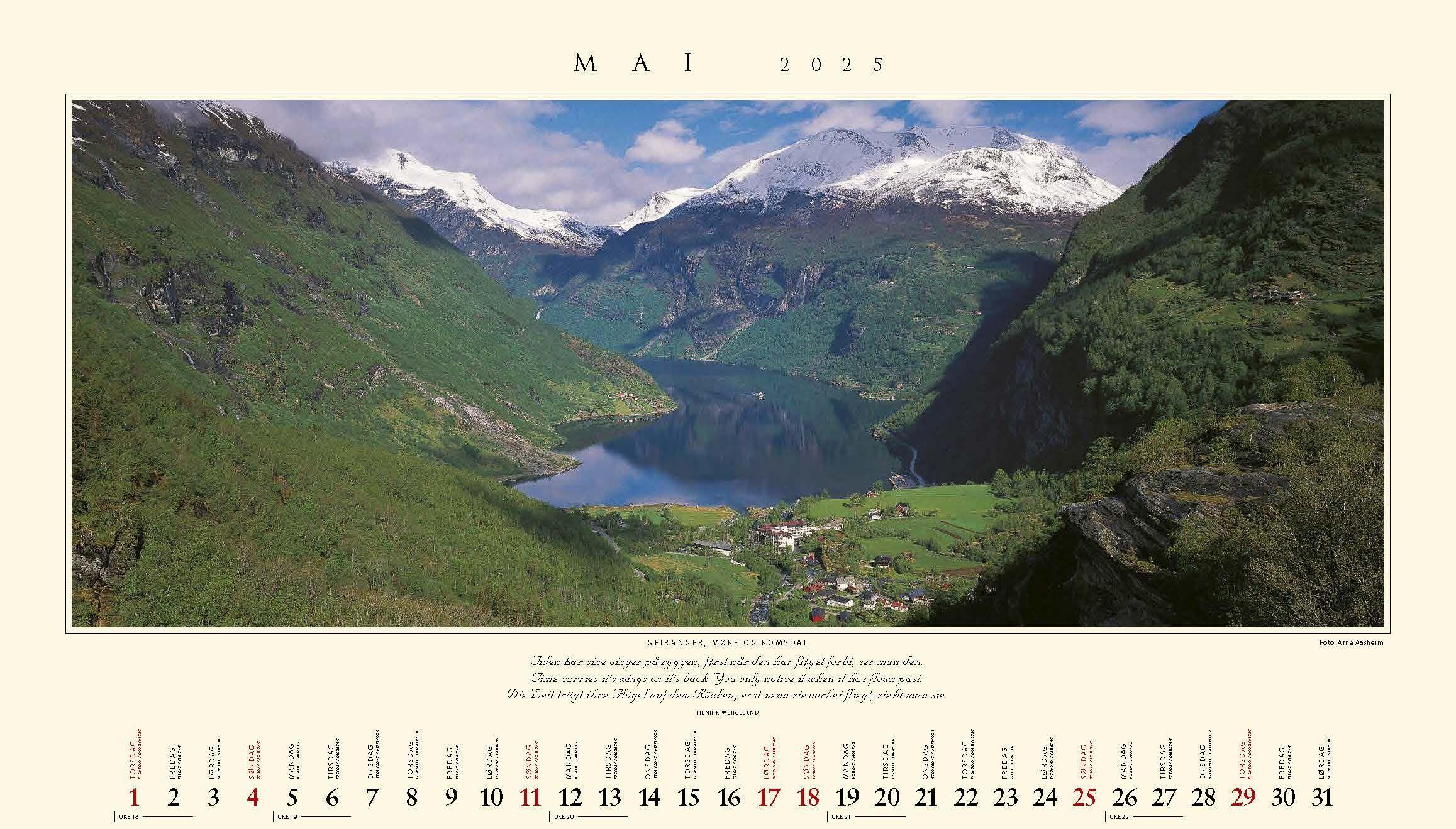 Bild: 9783930232963 | Panorama Norwegen 2025 Wandkalender | Kalenderforlaget | Kalender