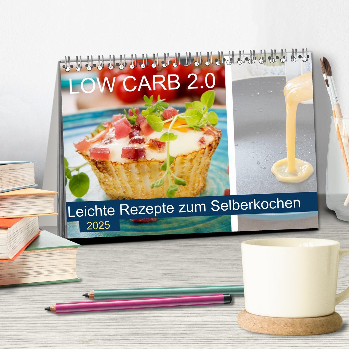 Bild: 9783435358861 | Low Carb 2.0 - Leichte Rezepte zum Selberkochen (Tischkalender 2025...