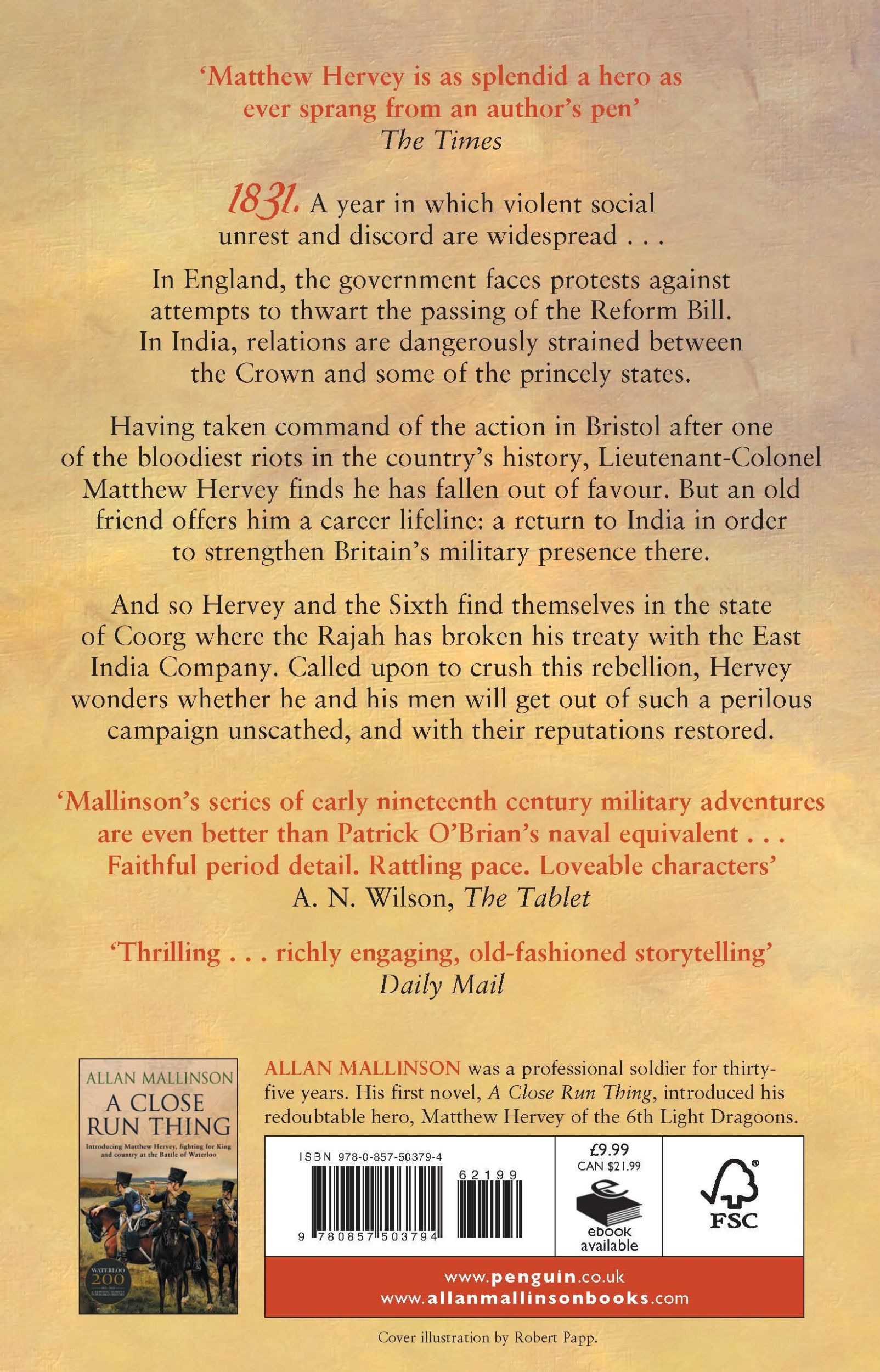 Rückseite: 9780857503794 | The Passage to India | Allan Mallinson | Taschenbuch | Matthew Hervey